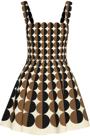 Oscar de la Renta Vestido corto con motivo geométrico