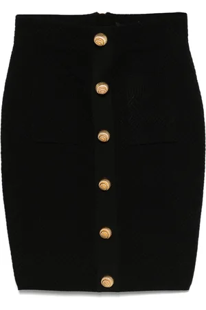 Balmain Minifalda con detalle de botones