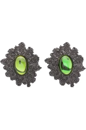 Saint Laurent Pendientes de clip texturizados 1980