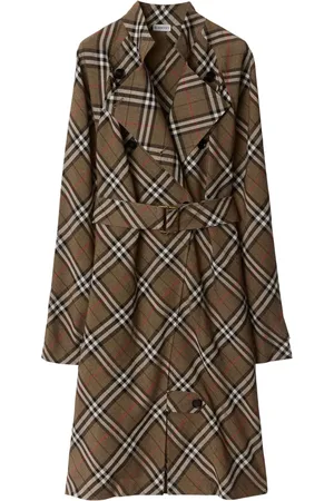 Burberry Vestido estilo gabardina a cuadros