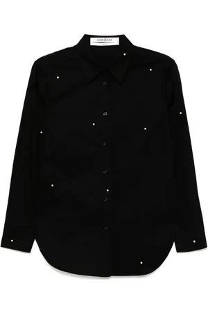 KIMHEKIM Camisa con detalle de perlas artificiales