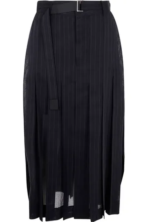 SACAI Falda midi a rayas diplomáticas