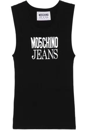 Moschino Top con logo en jacquard