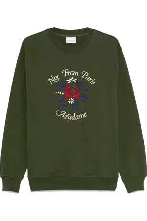 Drôle de Monsieur Sudadera Le Sweatshirt Slogan Fleurs