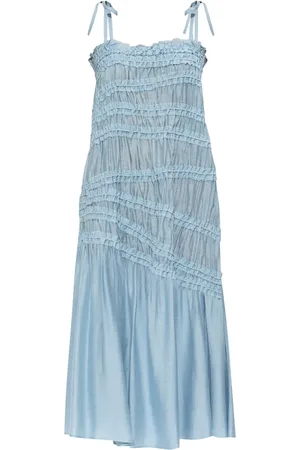 Tory Burch Vestido midi fruncido