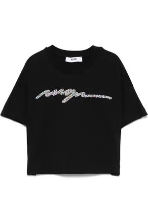 Msgm Camiseta con logo de cuentas