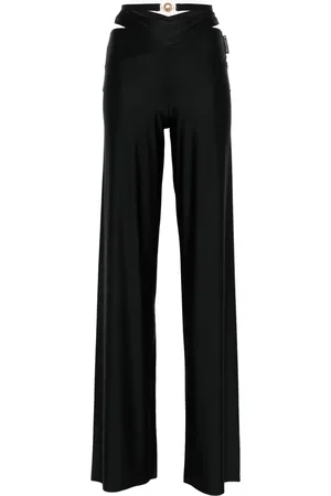 Marine Serre Pantalones con tiras cruzadas