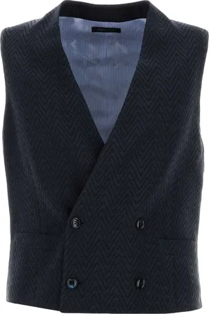 Giorgio Armani Chaleco con motivo en zigzag