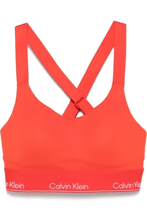 Calvin Klein Sujetador deportivo con dobladillo del logo