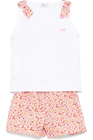Il gufo Set de pantalones cortos con estampado de hojas