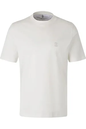 Brunello Cucinelli Camiseta con logo bordado
