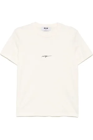 Msgm Camiseta con logo bordado
