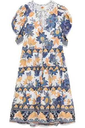 Farm Rio Vestido largo con motivo Summer Flowers