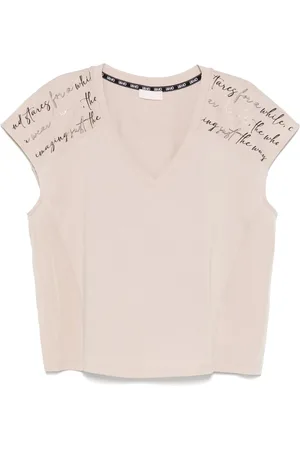 Liu Jo Camiseta estampada con detalles de cristal