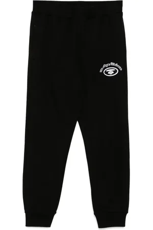 A Bathing Ape Pantalones de chándal con parche del logo