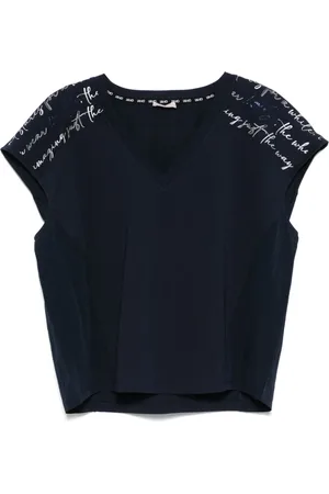 Liu Jo Camiseta estampada con detalles de cristal