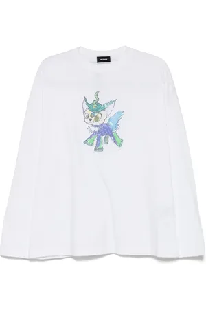 We11 Done Camiseta con motivo de monstruo