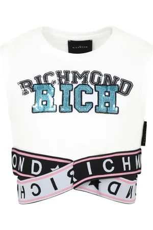 John Richmond Camiseta con dobladillo cruzado