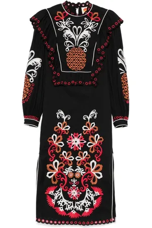 Farm Rio Vestido largo Cashew Mandala Richilieu