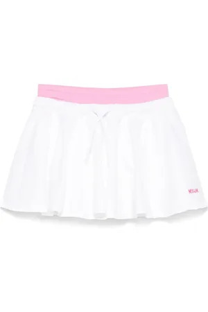 Msgm Falda de sarga y algodón