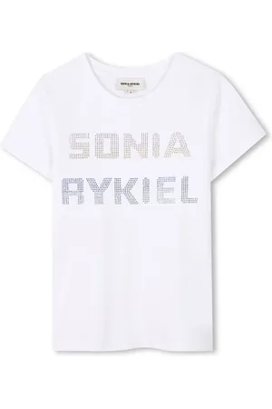 Sonia Rykiel Enfant Camiseta con logo de strass
