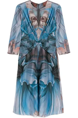 Alberta Ferretti Vestido midi con estampado abstracto