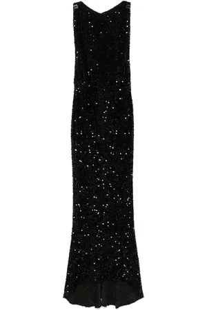 Elisabetta Franchi Vestido largo con lentejuelas