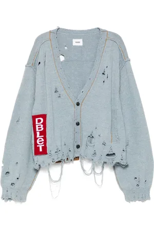 DOUBLET Cárdigan de tela vaquera reciclada
