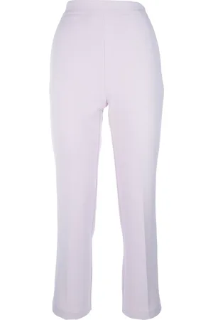 Elisabetta Franchi Pantalones de crepé con placa del logo