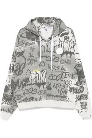 A Bathing Ape Sudadera con capucha y estampado de grafiti