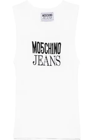 Moschino Top con logo en jacquard