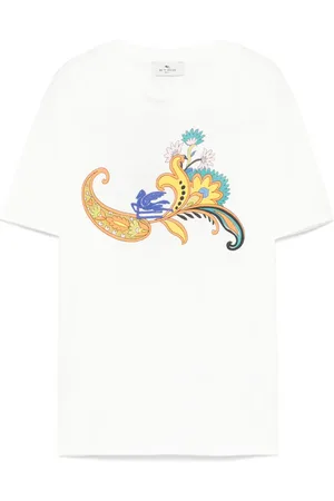 Etro Camiseta con bordado de cachemira