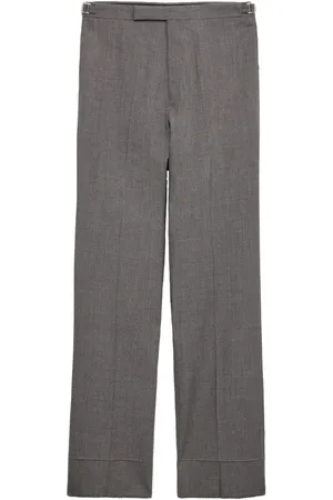 Prada Pantalones de lana de tejido técnico