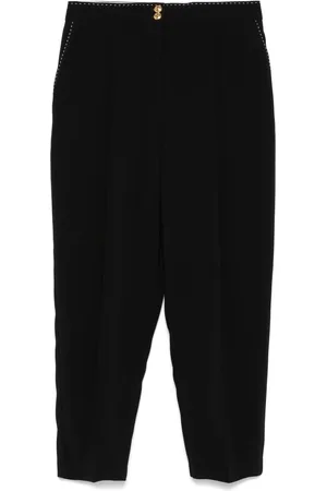 Elisabetta Franchi Pantalones de crepé con costuras en contraste