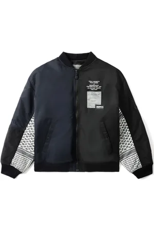 YOHJI YAMAMOTO Chaqueta bómber con manga en contraste