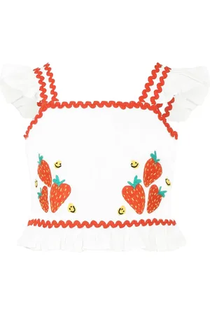 Stella McCartney Blusa con fresas bordadas