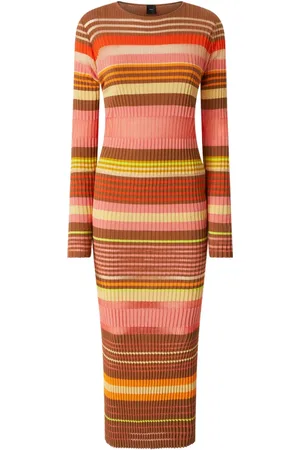 Pinko Vestido midi a rayas