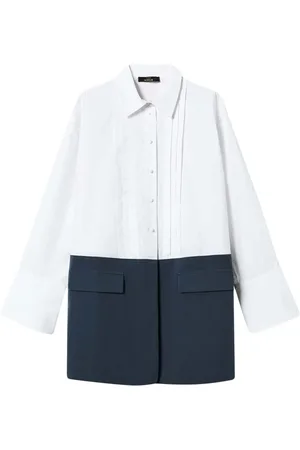 Twin-Set Vestido camisero con diseño colour block
