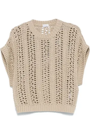 Brunello Cucinelli Top de punto flojo