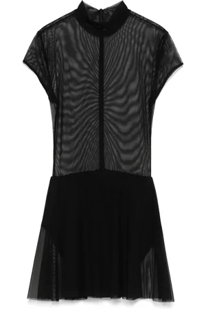 Norma Kamali Vestido corto semitranslúcido
