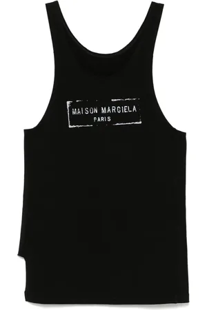 Maison Margiela Top de tirantes estampado
