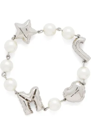 Marc Jacobs Pulsera de perlas con motivo MJ