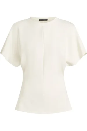 Karl Lagerfeld Top con mangas onduladas