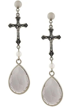 Givenchy Pendientes con crucifijo colgante