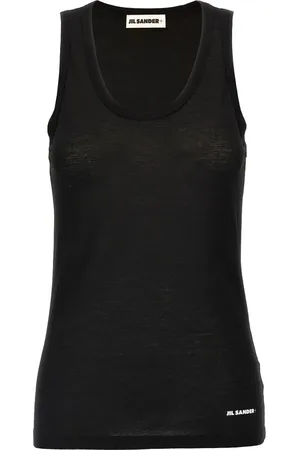 Jil Sander Top con cuello redondo