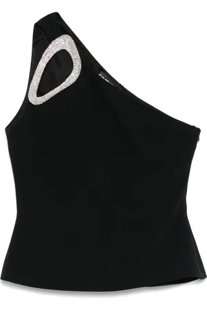 DAVID KOMA Top con apliques de cristal