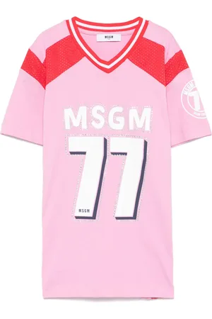 Msgm Camiseta con detalles de cristal