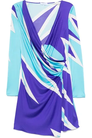 PUCCI Pre-Owned Vestido corto con estampado Marino 2000
