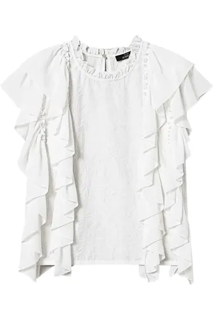 Twin-Set Blusa con volantes y bordado