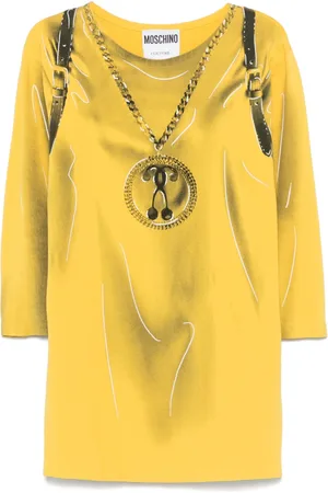 Moschino Vestido con estampado gráfico 2000